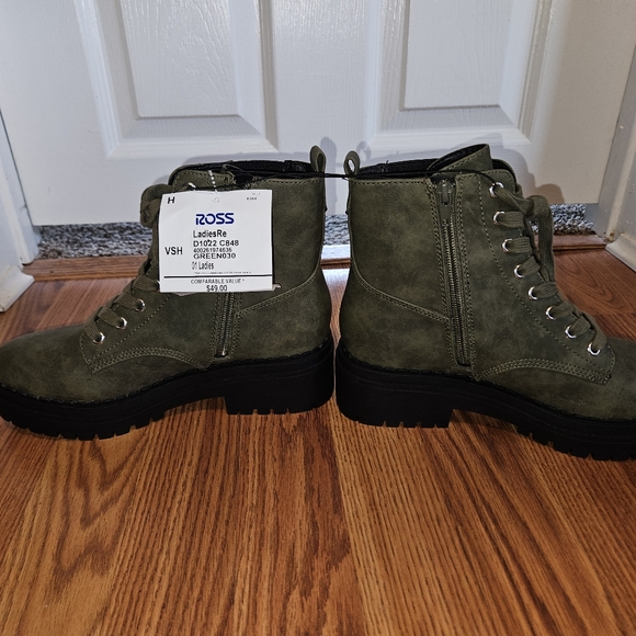 Indigo rd olive green combat boots - Picture 9 of 10